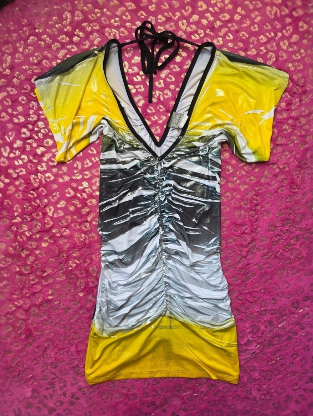 Daytrip 2000s Ruched Y2K Mini Dress/top Size Large